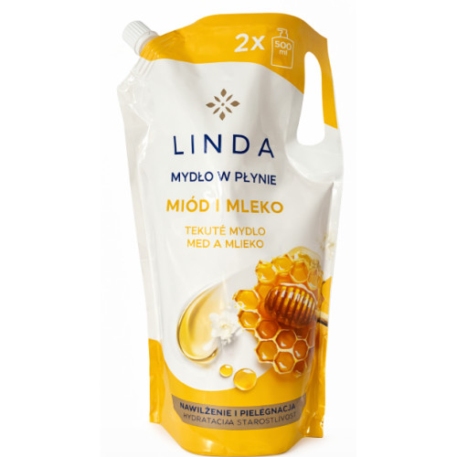 Рідке мило Linda мед з молоком, 1 л